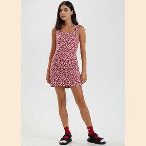Madeline - Hemp Canvas Floral Mini Dress