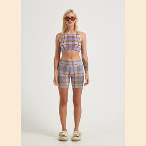 Colby - Hemp Rib Check Bike Shorts