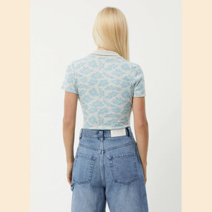 Billie - Hemp Ribbed Floral Bodysuit