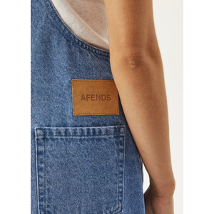 Lewi - Hemp Short Overalls - Worn Blue - 14
