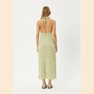 Darcy - Hemp Check Maxi Dress