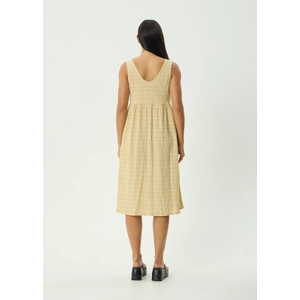 Sunday - Hemp Seersucker Check Midi Dress