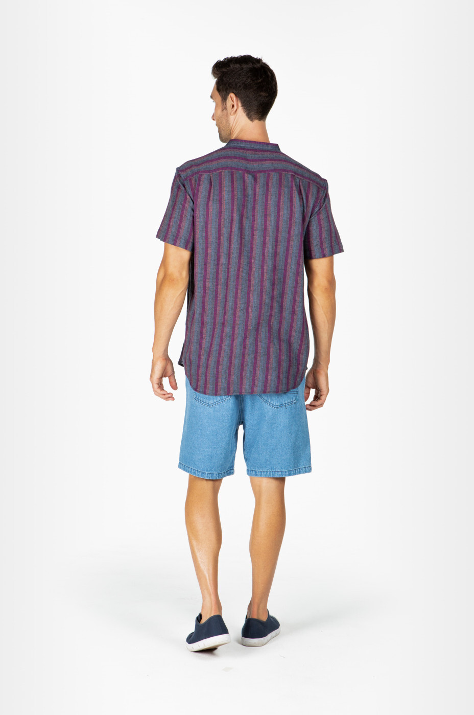 Men's Hemp Cotton Grandpa Short Sleeve Shirt