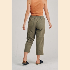 Rachel - Hemp Elastic Waist 7/8 Pants