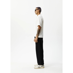 Calm - Hemp Cuban Short Sleeve Shirt - White - XS