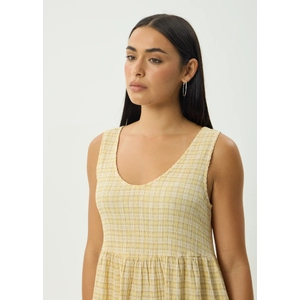 Sunday - Hemp Seersucker Check Midi Dress