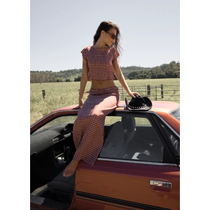 Capricorn - Seersucker Maxi Skirt