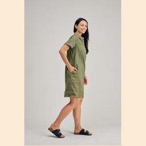 Stella - 100% Hemp Shirt Dress