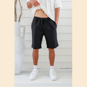 Louie - Elastic Waist Hemp Shorts