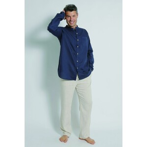 Harrison - Long Sleeve Grandpa Collar Shirt 