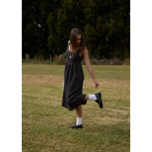 Dusk - Hemp Seersucker Check Midi Dress