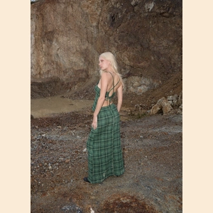 Lonnie - Hemp Seersucker Maxi Skirt 