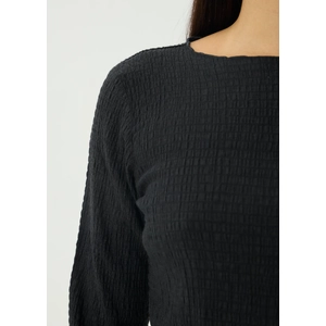 Focus - Hemp Seersucker Long Sleeve Top