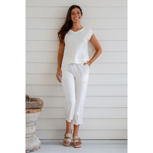 Rachel - Hemp Elastic Waist 7/8 Pants