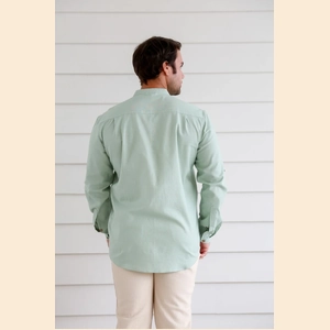 Harrison - Long Sleeve Grandpa Collar Shirt 