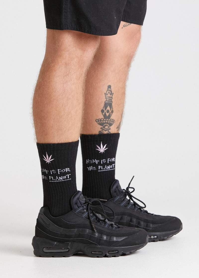 For The Planet - Hemp Socks One Pack - Black
