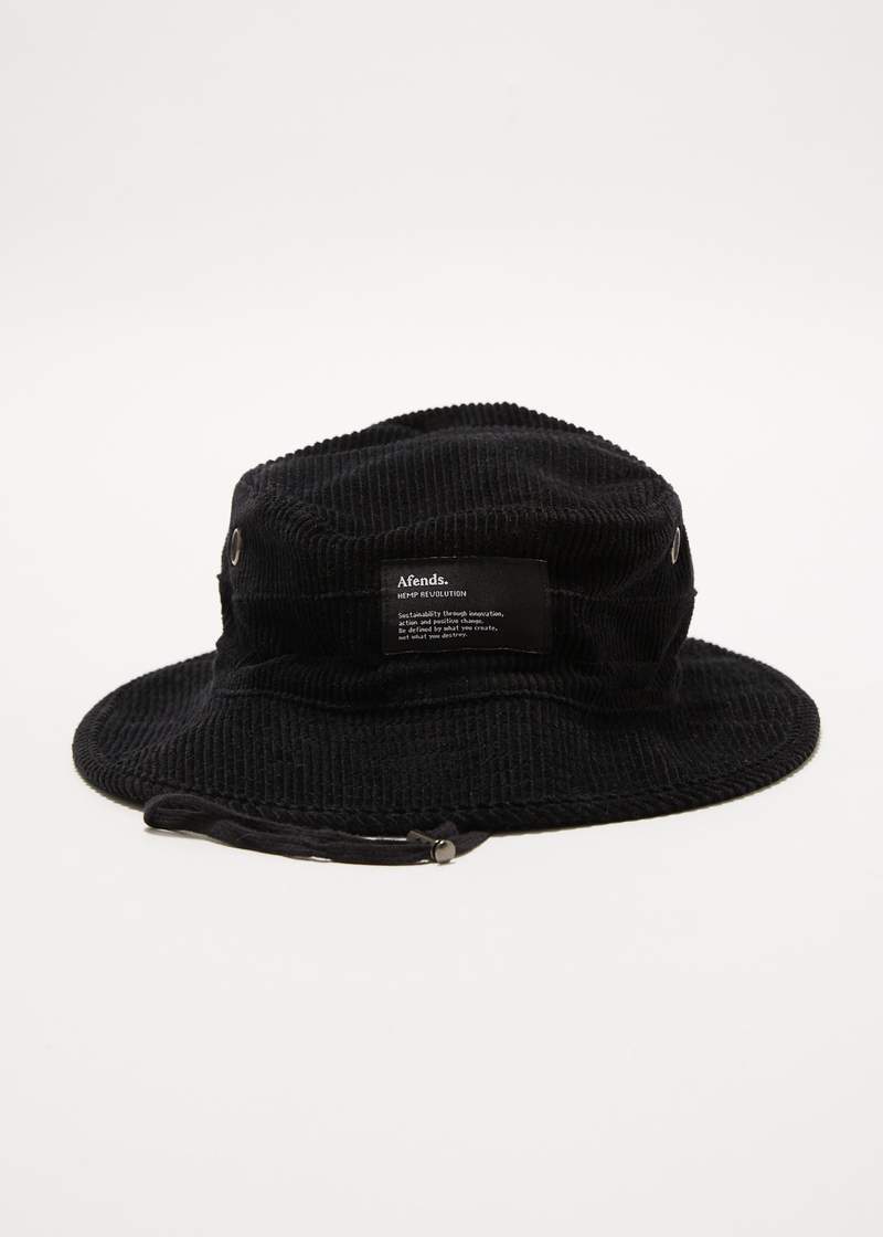 Orion - Hemp Corduroy Bucket Hat - Black