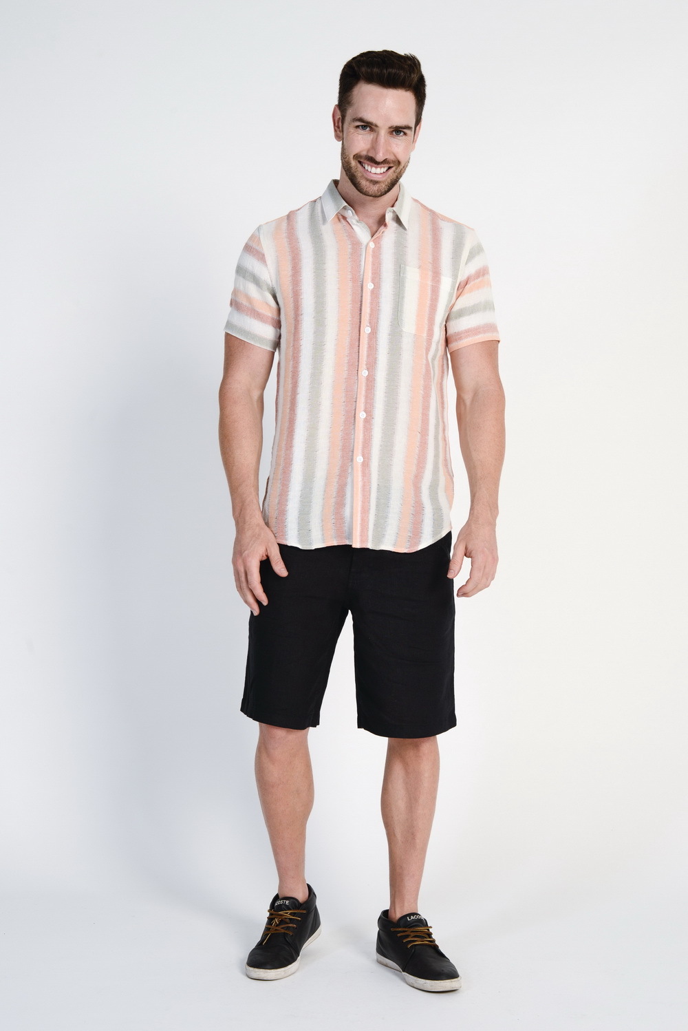 Men's Hemp Cotton Light Weave Shirt - Orange - M