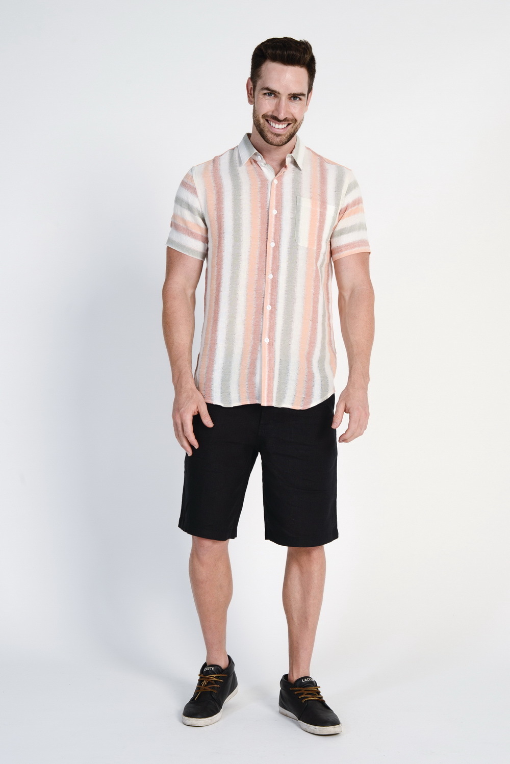 Men's Hemp Cotton Light Weave Shirt - Orange - 3XL