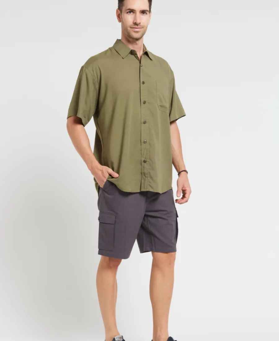 Classic men's hemp short sleeve shirt