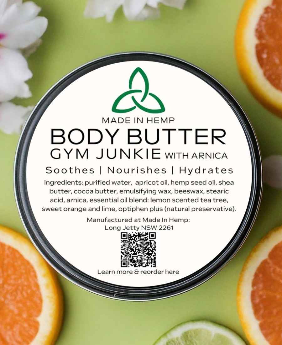 Made In Hemp Gym Junkie Hemp Body Butter with Arnica