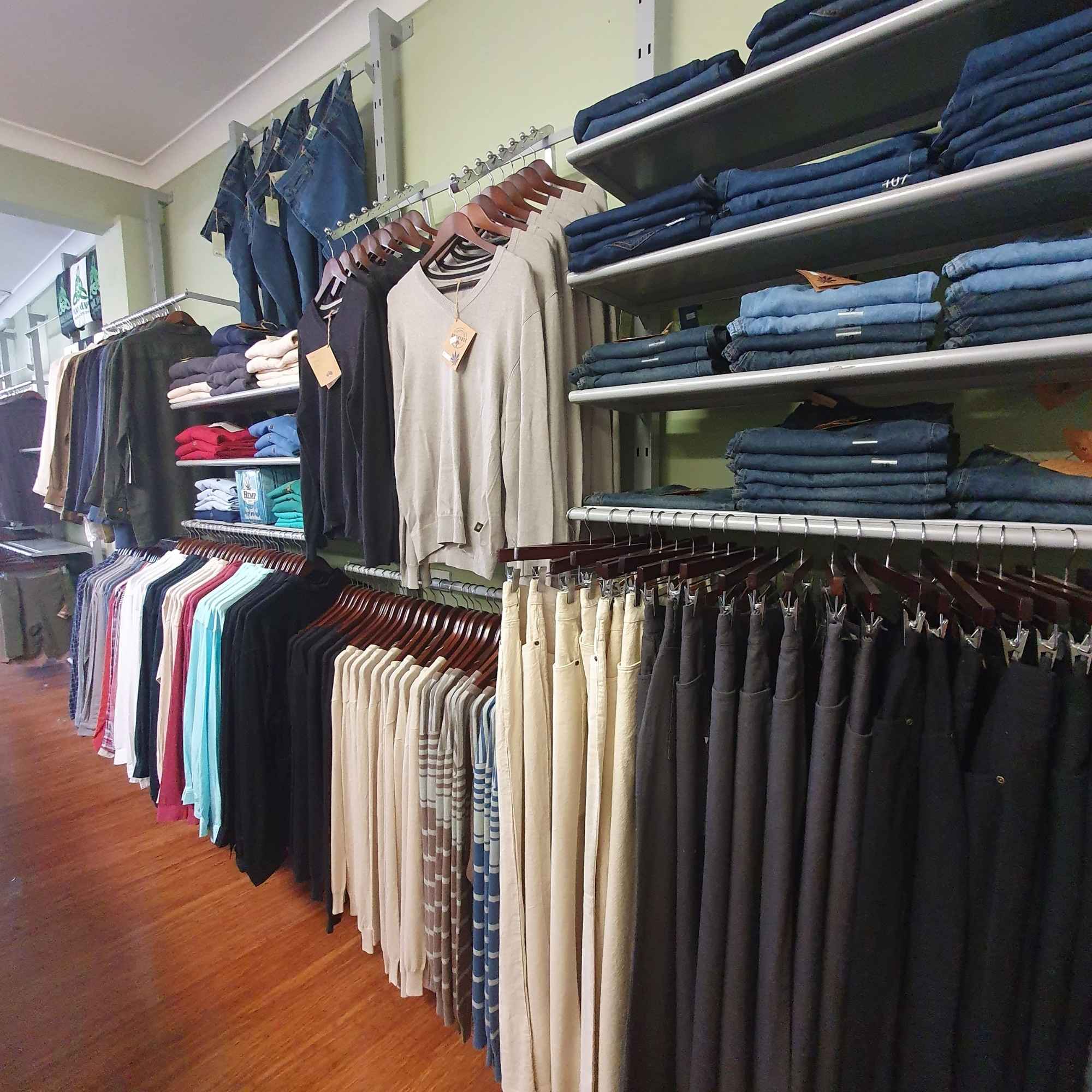 Hemp and bamboo clothing at Made In Hemp Long Jetty