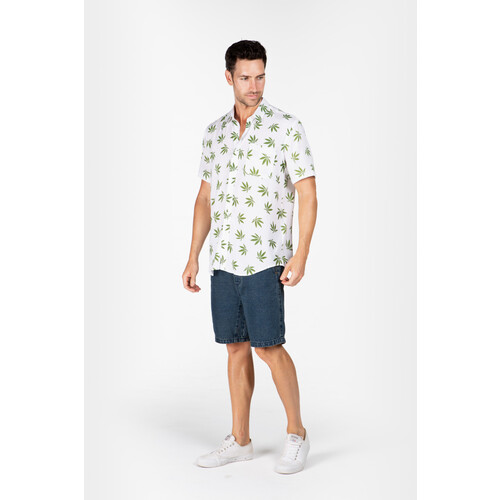 Hemp Leaf Print Shirt